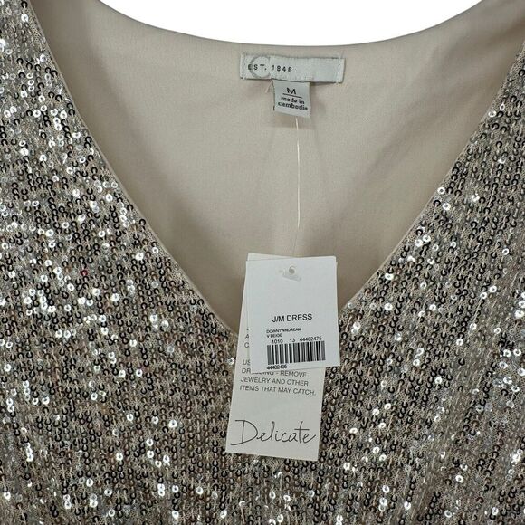 Cato Sequin Dress Size M Long Sleeve V Neck Cocktail Party Bling Concert Date - Picture 4 of 6